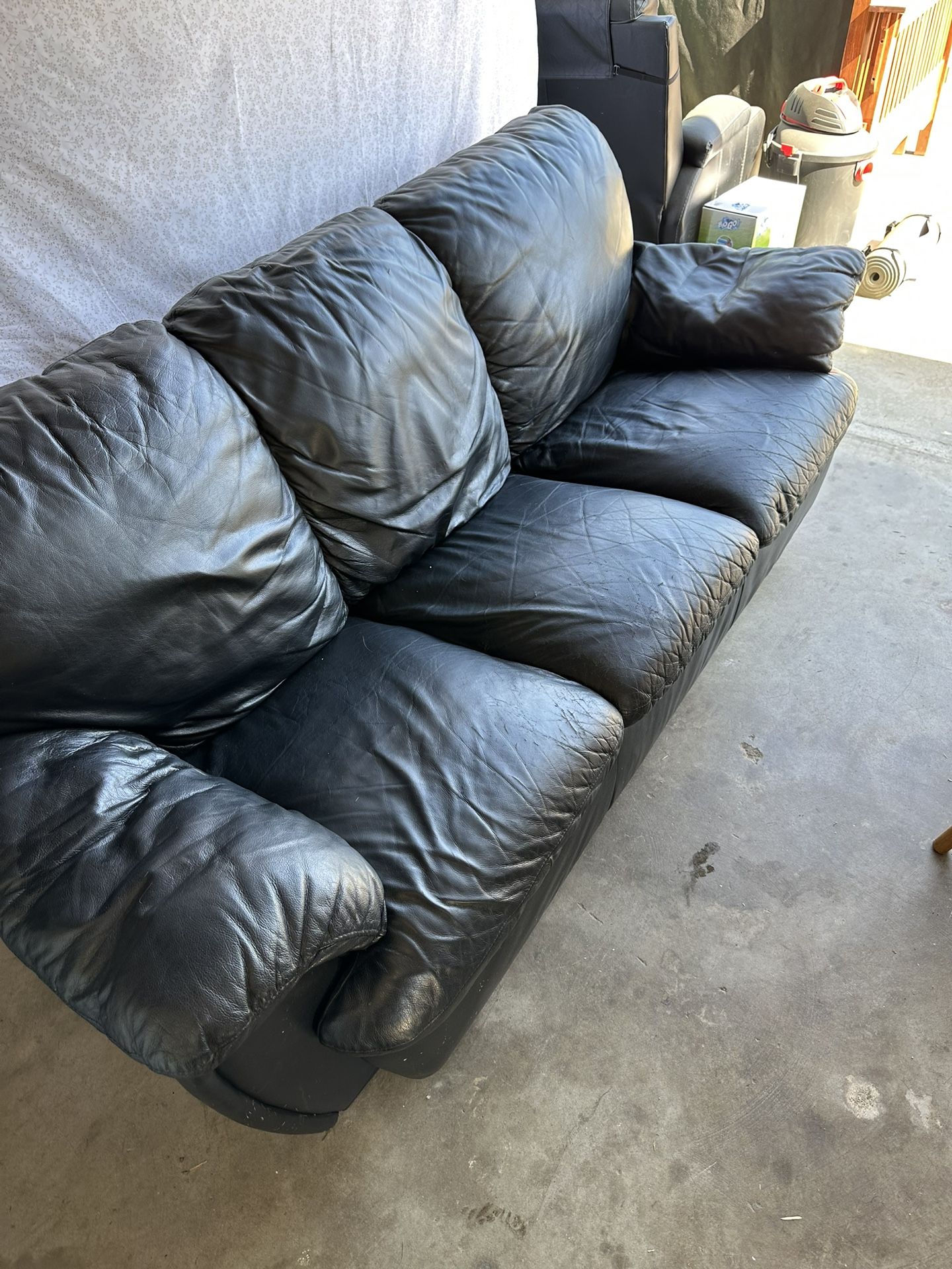 Black Leather Sofa