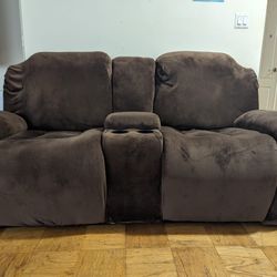 Love Seat Power Recliner Sofa With Cover