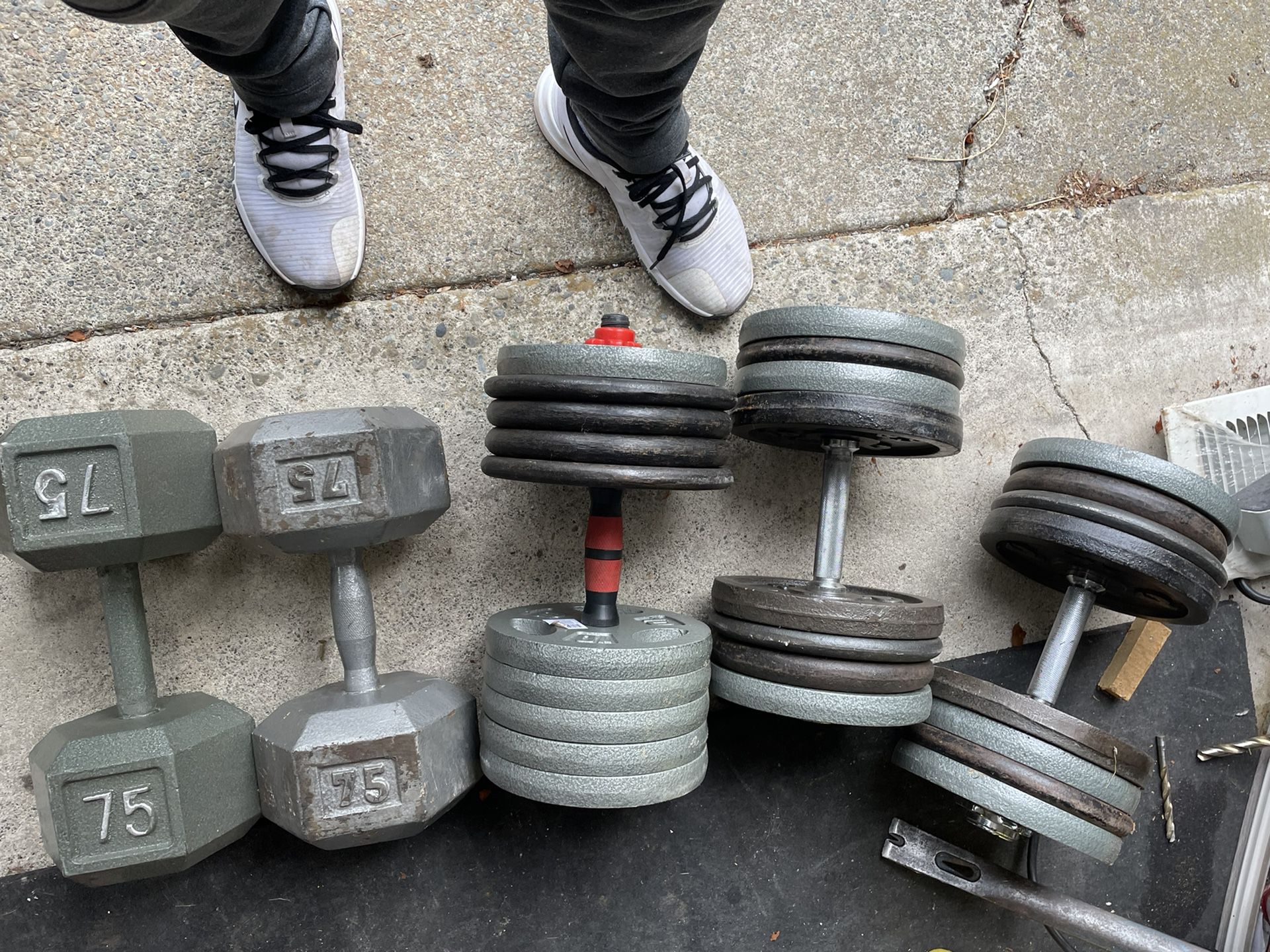 Set 75 Pounds Dumbbells Set 80 pound and justable dumbbells 100 Pounds Dumbbells 