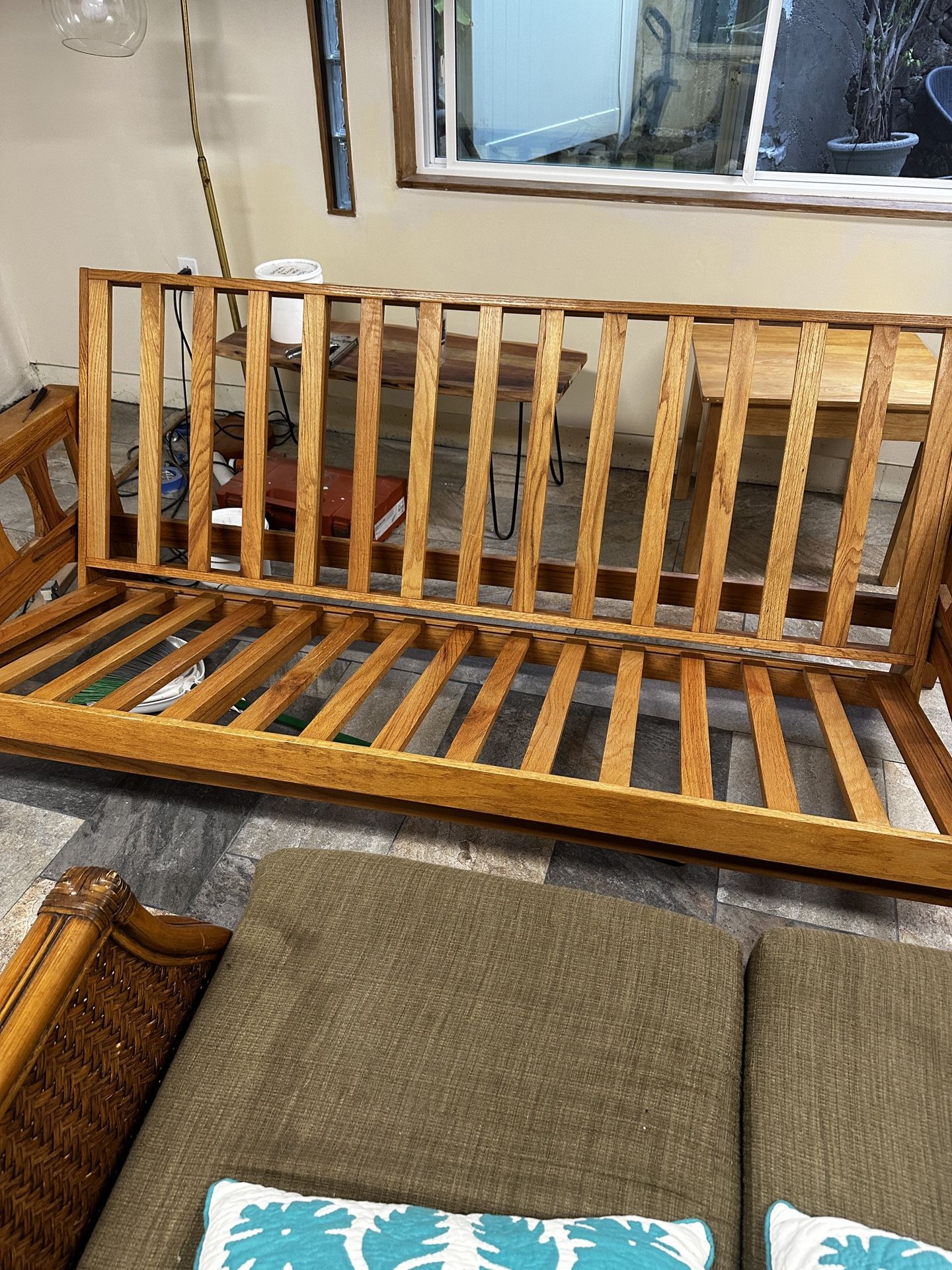 Folding  Futon  Couch /Bed   RedOak