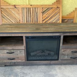 Tv Stand with Electric Fireplace 