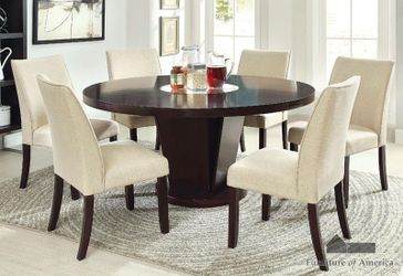 new CM3556T-7PC	Dining Set	60"DIA X 30"H
