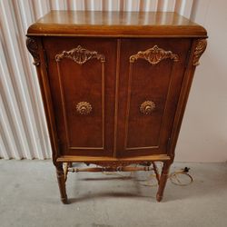 Vintage Sparton AC Radio Cabinet Wooden Console 1930s Radio Restoration Project