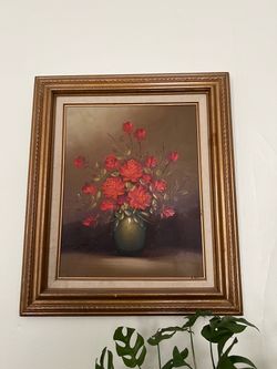 Vintage Framed Floral Wall Art