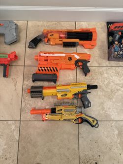 Large Collection Nerf & Hasbro Toy Guns, Weapons & Clips