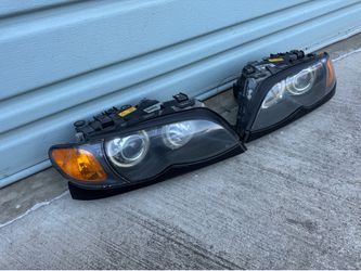 BMW E46 330 ZHP Xenon HID Headlights Left Right Set Pair Used 2001-2005