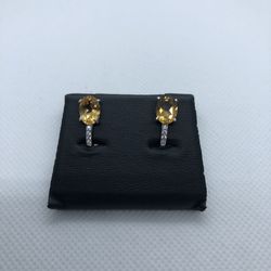 Earrings Women (Citrine And Silver)