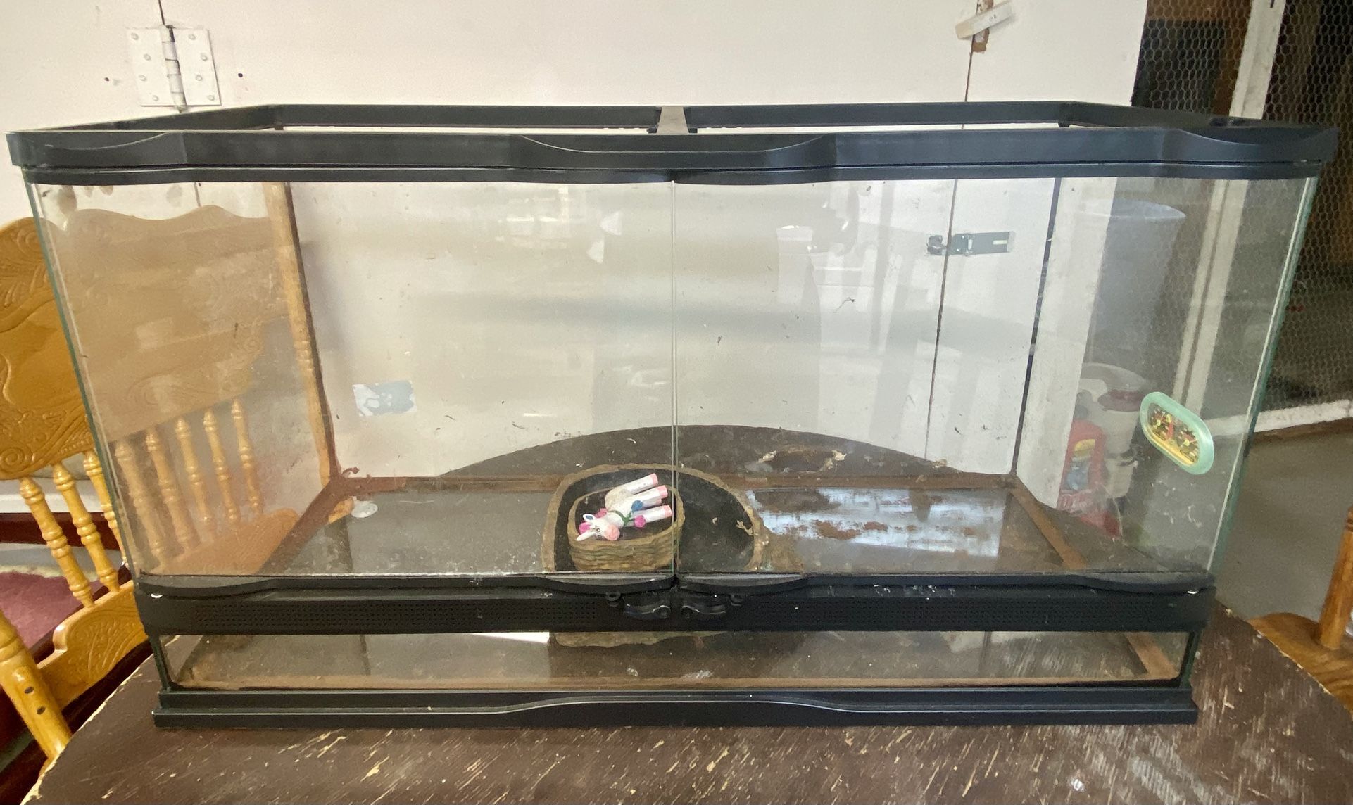 25 Gallon Naturalistic Terrarium Double Door Reptile Habitat w/ Extras
