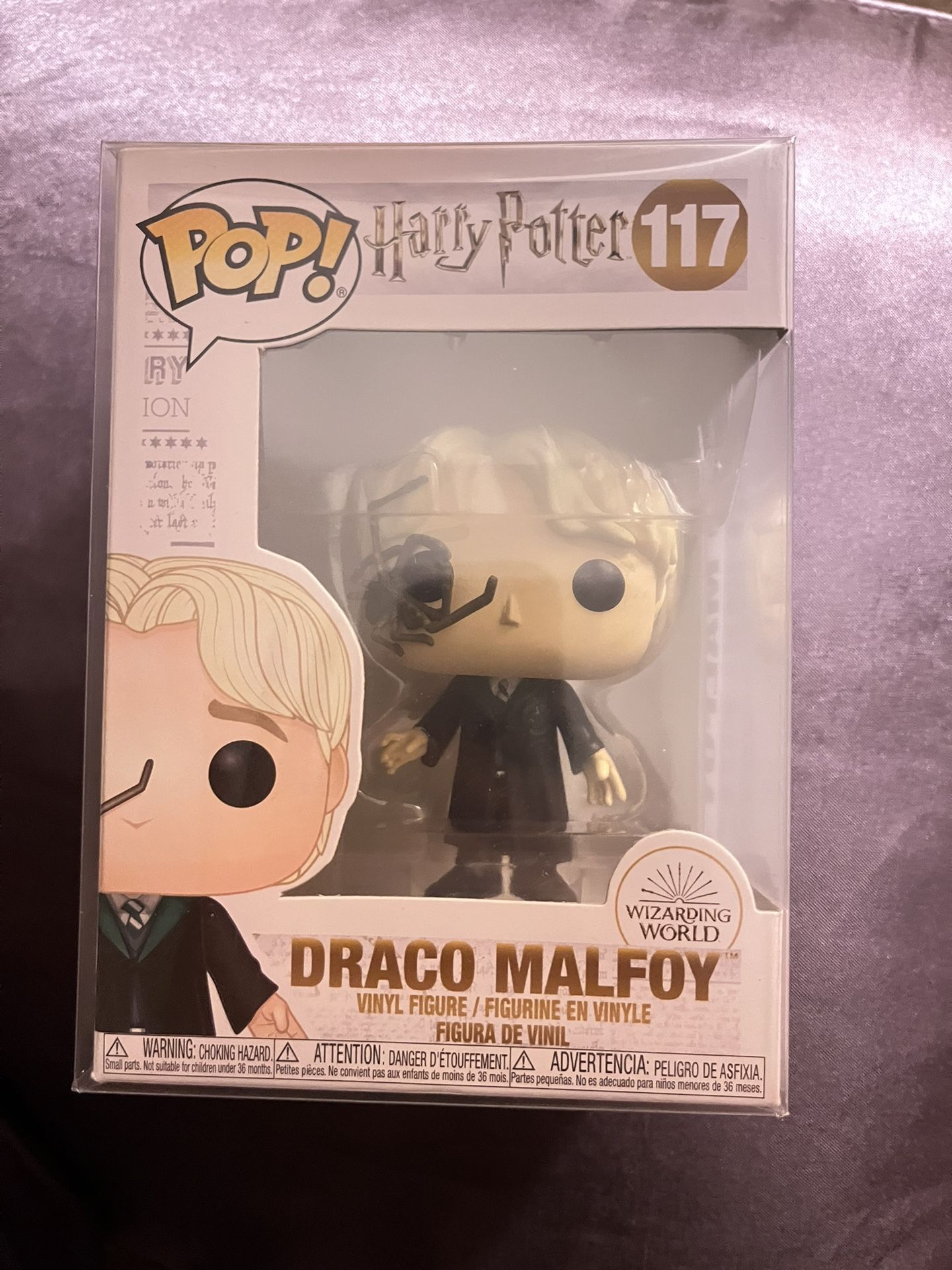 Funko POP #117 Harry Potter Draco Malfoy w/ Whip Spider Figure New W/ Protector