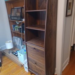 shelf with file drawers 