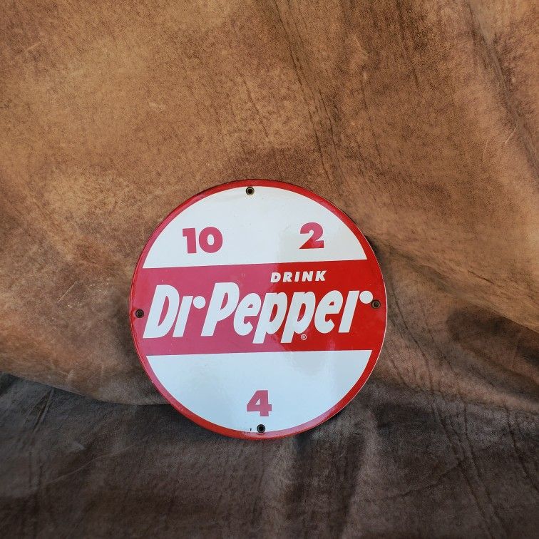 VINTAGE DR PEPPER PORCELAIN SIGN