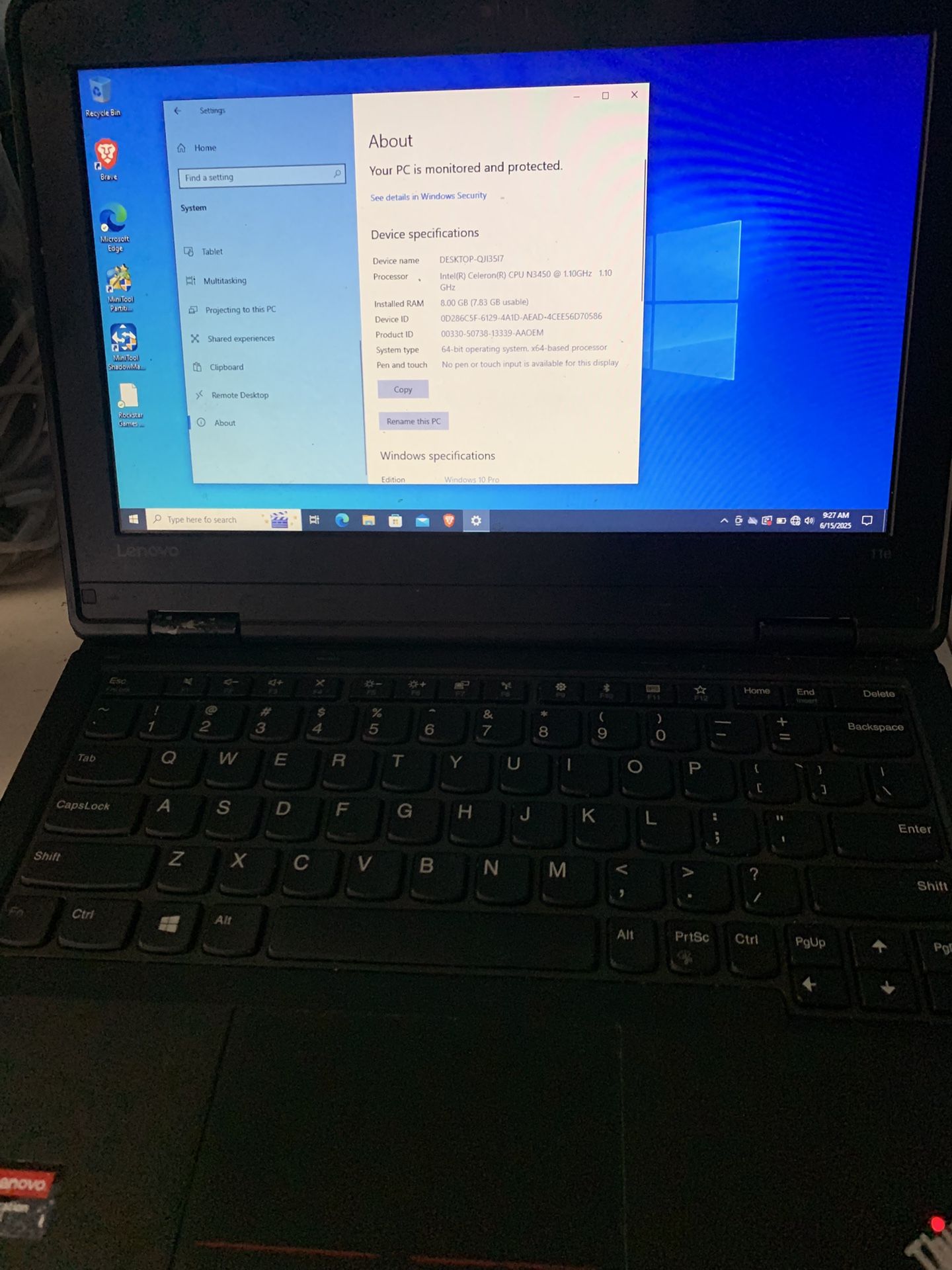 Lenovo Thinkpad 11e (Good Condition)