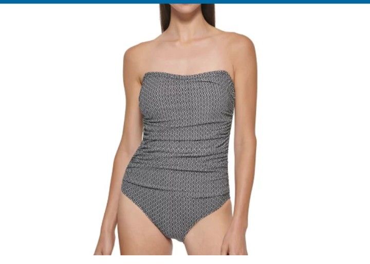 DKNY Ladies Bandeau Maillot Swimsuit