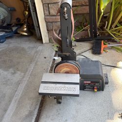 Craftsman Belt Disc Sander Heavy Duty Works Perfect Very Good Condition