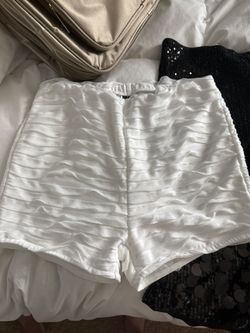 White Ruffle Shirts Size Xxs
