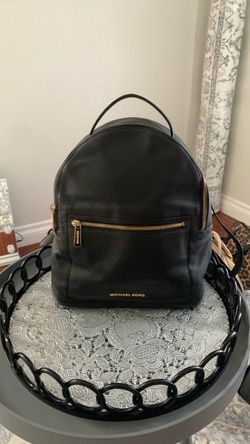 Michael Kors Black Leather Backpack