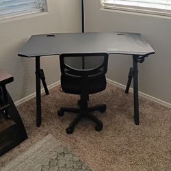 Office Table, Chair & Lamp