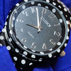 Studio Polka Dotted Summer Cuff Women's Watch