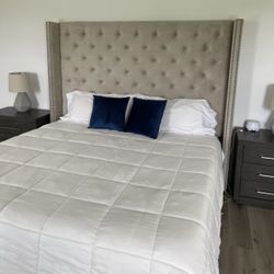 Suede Bed Frame-king