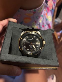 Black Bulova watch