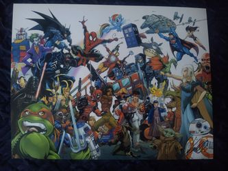Marvel, DC, Star Wars, Ninja Turtles Signed Print