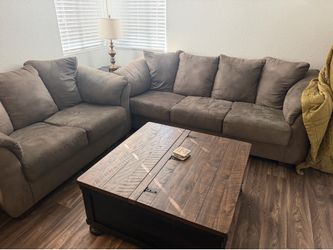 Living Spaces sofa and loveseat