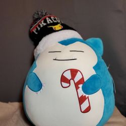Pokémon Squishmallows Snorlax Holiday Plush With Pikachu Beanie