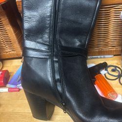 Leather Knee High Boots