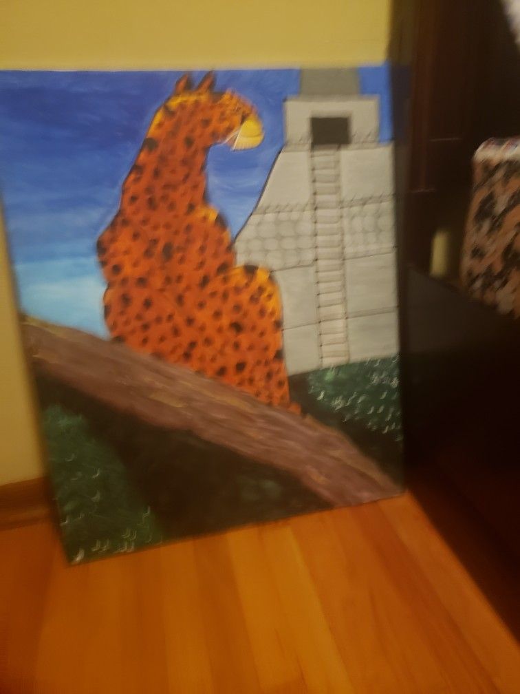 Mayan Jaguar Painting 