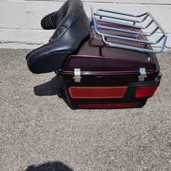 Harley Davidson Electra Glide Rear Trunk Storage Compartment With seat & rack