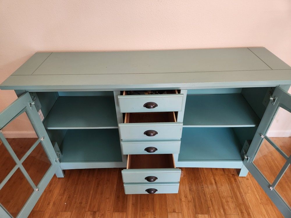 Beautiful Teal Blue Buffet Credenza for Sale in Bellevue, WA