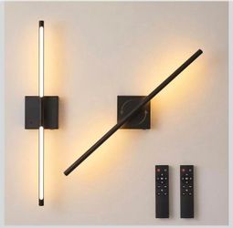 Lonruis Battery Operated wall Sconce Set of 2 Rechargeable Wireless Cordless 12000ma 360° Rotation Large wall Lights lamp for Living Room Modern Decor