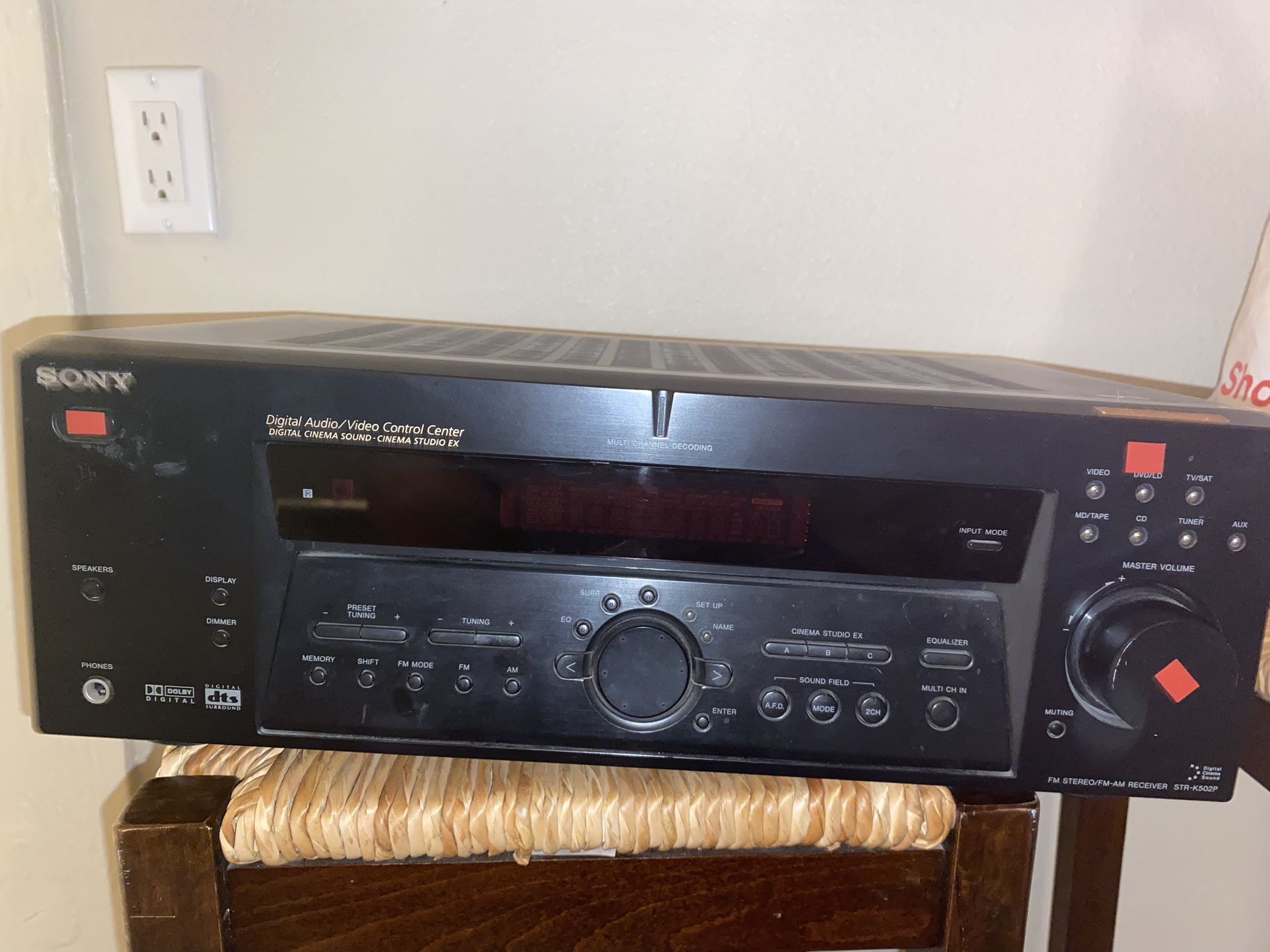 Vintage Sony STR-K502P Digital Audio And Video Control Center Radio