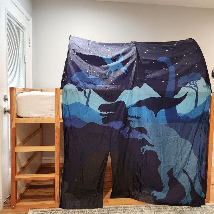 IKEA KURA BUNK BED 2 MATTRESSES AND FREE TENT