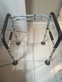 Toilet Safety Rails, Adjustable Height & Width, Aluminum Toilet Frame