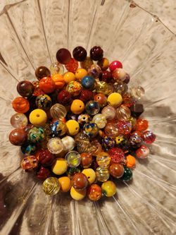 Mixed bag of Acrylic 16mm beads fall colors