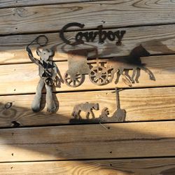 #4 Metal Pieces Of Barn Art 