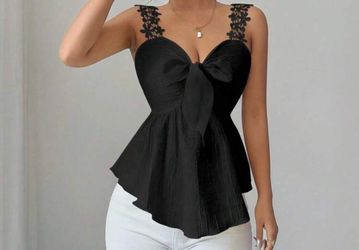 Bowknot Strap Spring &  Sleeveless Top