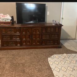 Wooden Dresser & 2 Night Stands
