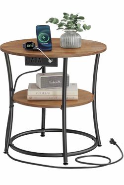21.7-Inch Round Side Table