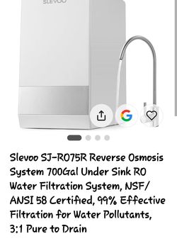 Slevoo SJ-R075R Reverse Osmosis Water Filtration System