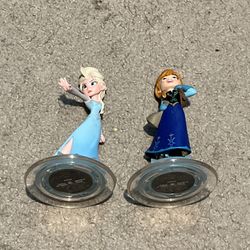 Disney Infinity Elsa and Anna Frozen Figures Lot Of 2