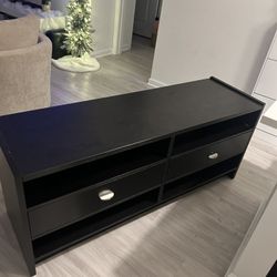 Tv Stand Dark Wood . 