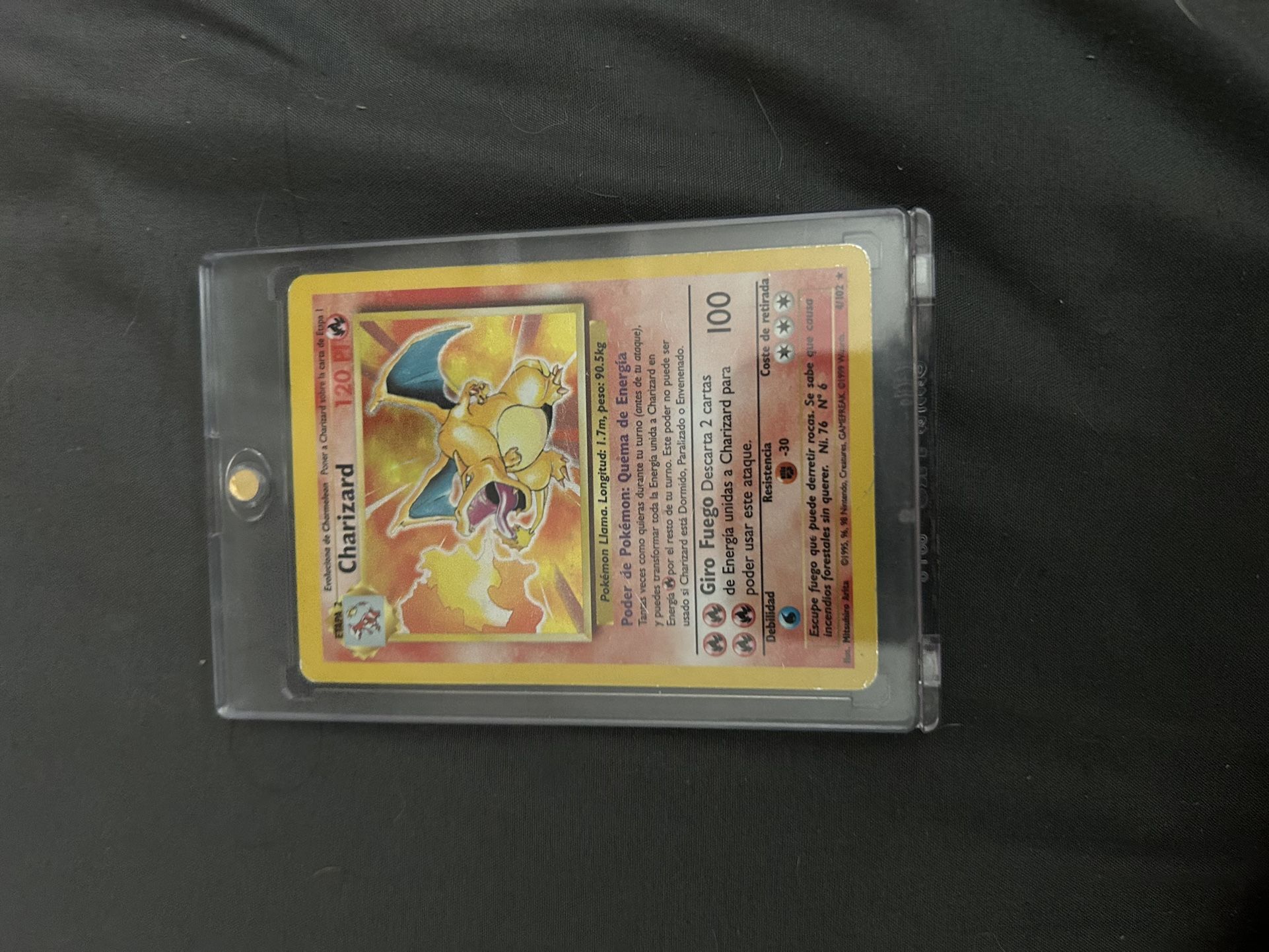 Pokemon Charizard Holo Base Set 4/102 - Spanish