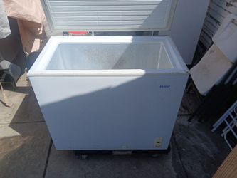 White Haier freezer