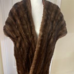 Fur Beautiful Brown Mink Shawl/Wrap. Warm and cozy 