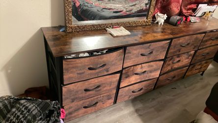 Rustic Brown Dresser with Multiple Drawers