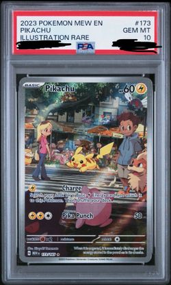 2023 POKEMON MEW EN-151 ILLUSTRATION RARE #173 PIKACHU PSA 10