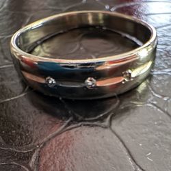 VINTAGE 5MM FLUSH SET 14k WHITE GOLD MEN'S DIAMOND WEDDING BAND 3.7g