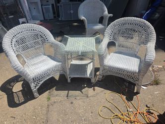 Price is firm. Beautiful wicker conversation patio set